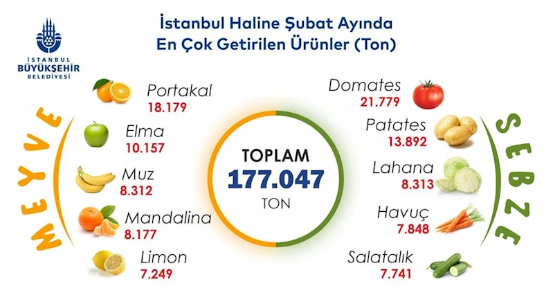 İSTANBUL’DA PORTAKAL VE DOMATES ZİRVEDE