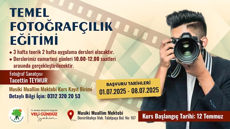 Mamak Belediyesi’nden Fotoğrafçılık Eğitimi